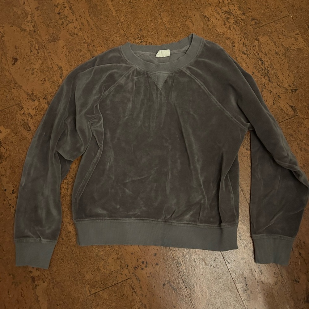 Pact Velour Crewneck Sweatshirt - Size XS